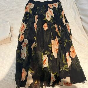 Wilfred floral pleated maxi skirt